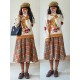 Miss Point Chubby Fox In The Forest Open Front Check Daily Skirt(2nd Reservation/Full Payment Without Shipping)